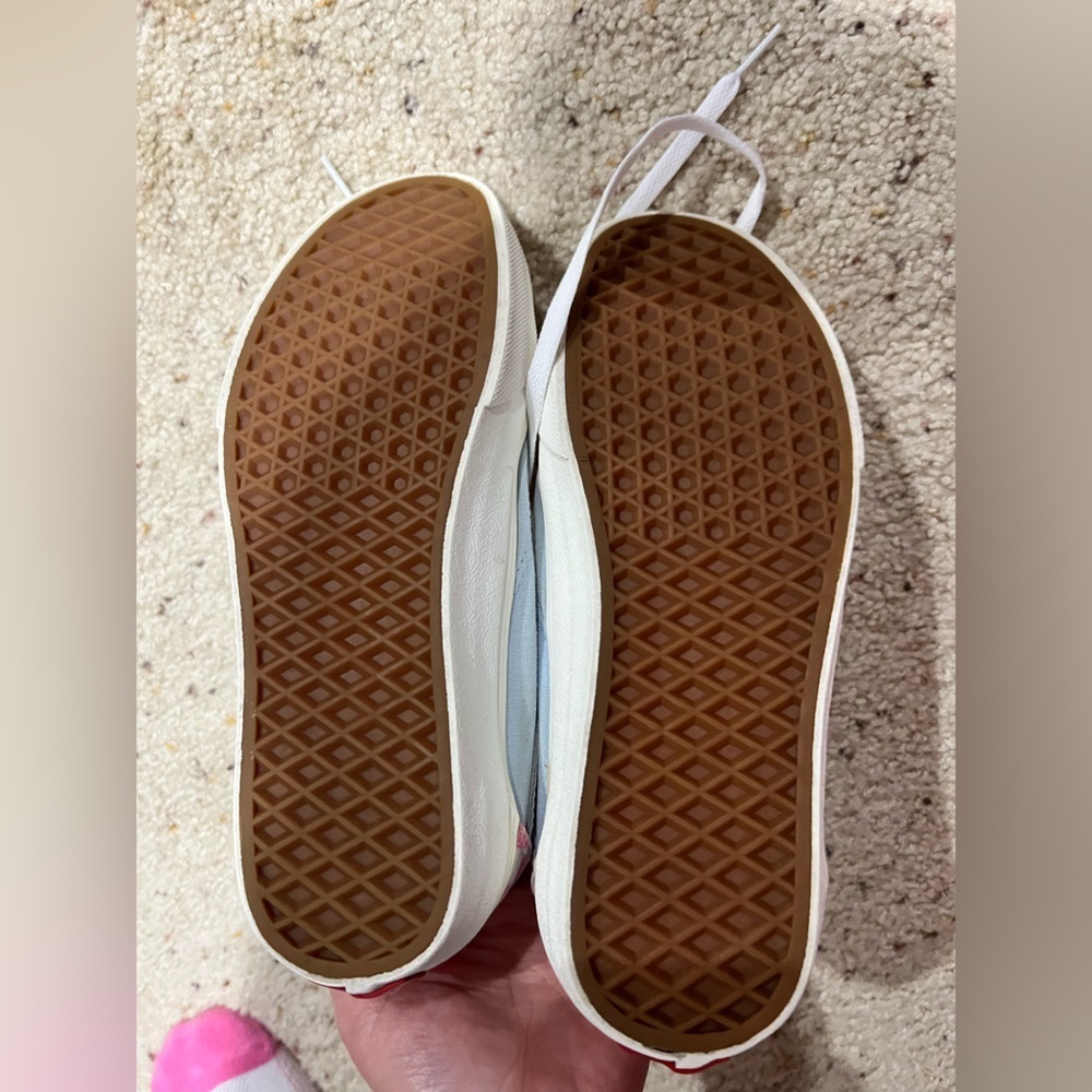 Pink white light blue checkered Vans men’s 7.5 - Picture 4 of 9